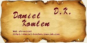 Daniel Komlen vizit kartica